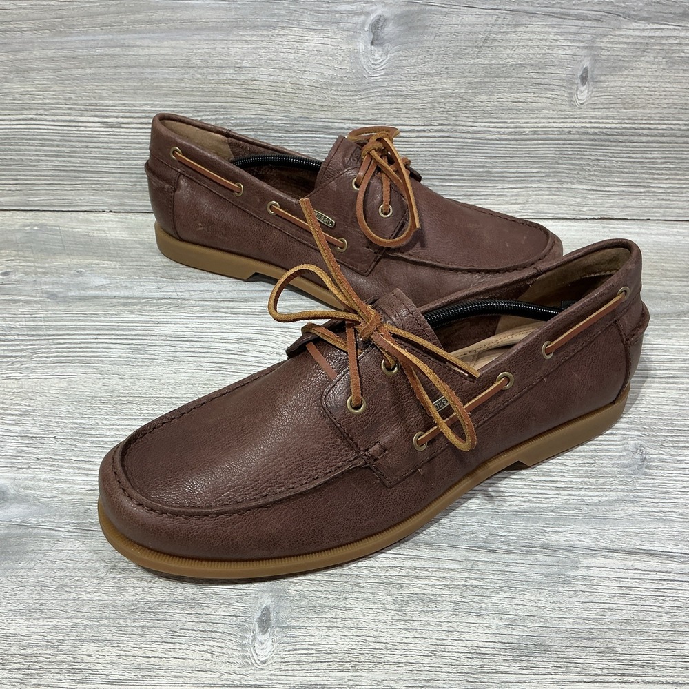Fossil Men's Authentic Original Brown Leather Casual Boat Dock Shoes Size 13 M